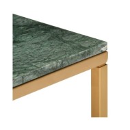 Table basse Vert 40x40x35 cm Pierre véritable et texture marbre