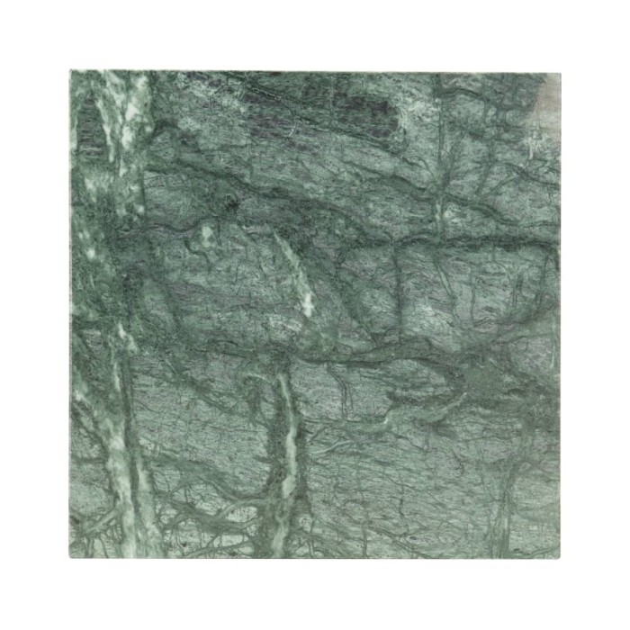 Table basse Vert 40x40x35 cm Pierre véritable et texture marbre