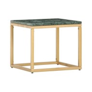 Table basse Vert 40x40x35 cm Pierre véritable et texture marbre