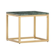Table basse Vert 40x40x35 cm Pierre véritable et texture marbre