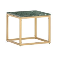 Table basse Vert 40x40x35 cm Pierre véritable et texture marbre