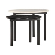 Tables basses 2 pcs Noir et blanc