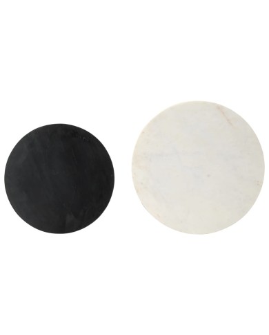 Tables basses 2 pcs Noir et blanc