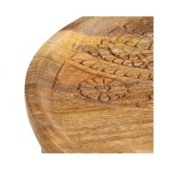 Tables d'appoint rondes 2 pcs Bois de manguier solide et acier