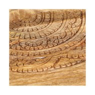 Tables d'appoint rondes 2 pcs Bois de manguier solide et acier