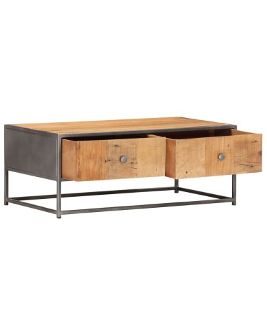 Table basse 90 x 50 x 35 cm Bois de récupération massif