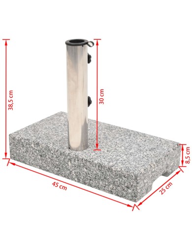 Socle de parasol Granite rectangulaire 25 kg