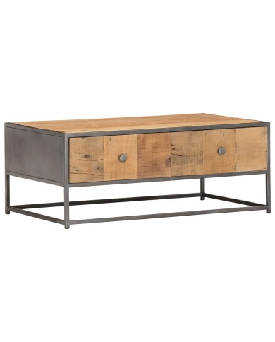 Table basse 90 x 50 x 35 cm Bois de récupération massif