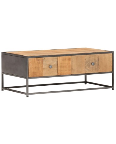 Table basse 90 x 50 x 35 cm Bois de récupération massif