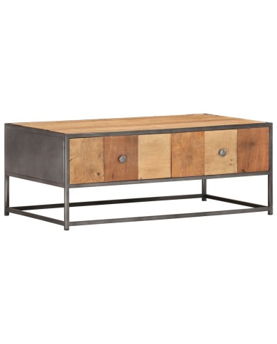 Table basse 90 x 50 x 35 cm Bois de récupération massif