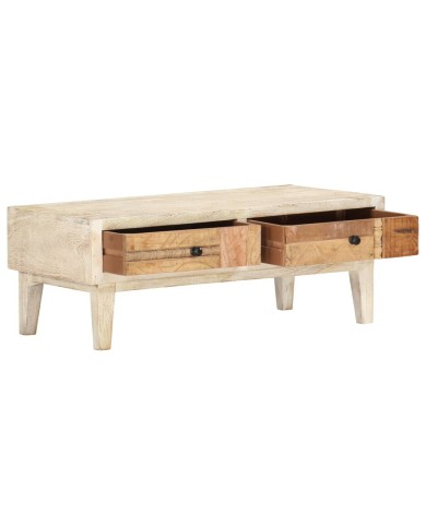 Table basse 90 x 50 x 35 cm Bois de récupération massif