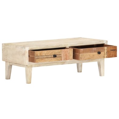 Table basse 90 x 50 x 35 cm Bois de récupération massif
