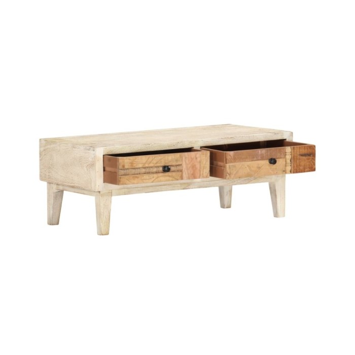 Table basse 90 x 50 x 35 cm Bois de récupération massif