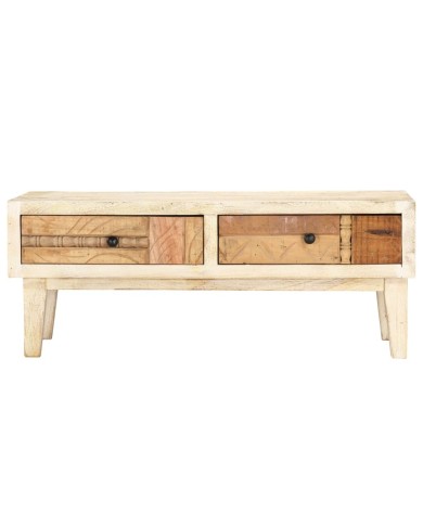 Table basse 90 x 50 x 35 cm Bois de récupération massif
