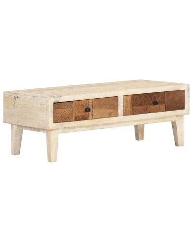 Table basse 90 x 50 x 35 cm Bois de récupération massif