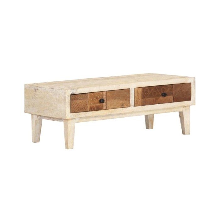 Table basse 90 x 50 x 35 cm Bois de récupération massif