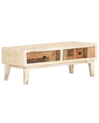 Table basse 90 x 50 x 35 cm Bois de récupération massif