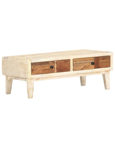 Table basse 90 x 50 x 35 cm Bois de récupération massif