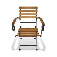 Chaises pliables de jardin 2 pcs Acier et bois d'acacia solide