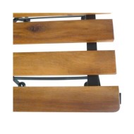 Chaises pliables de jardin 2 pcs Acier et bois d'acacia solide