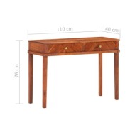 Armoire console 110x40x76 cm Bois d'acacia massif