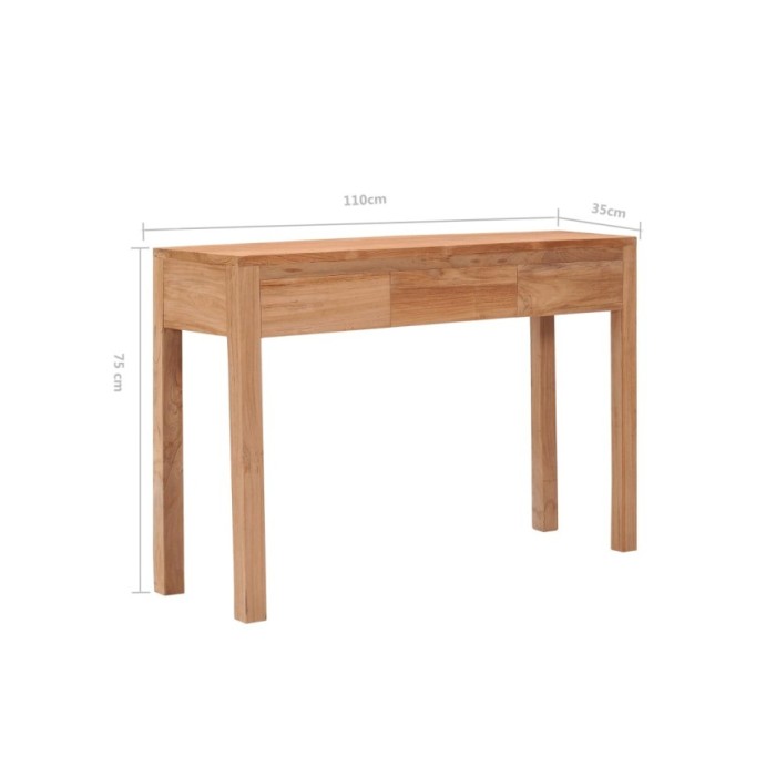 Table console 110x35x75 cm Bois de teck solide