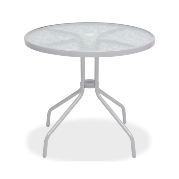 Mobilier à dîner d'extérieur 6 pcs Acier et textilène Gris