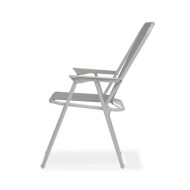 Mobilier à dîner d'extérieur 6 pcs Acier et textilène Gris