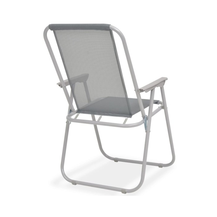Mobilier à dîner d'extérieur 6 pcs Acier et textilène Gris