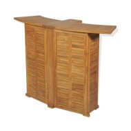 Mobilier de bistro 3pcs et chaises pliables Bois de teck solide