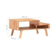 Table basse 100x50x45 cm Bois d'acacia massif
