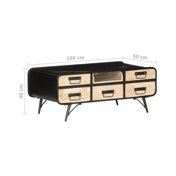 Table basse 100x50x40 cm Bois de manguier massif
