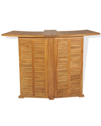 Mobilier de bistro 3pcs et chaises pliables Bois de teck solide