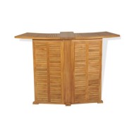 Mobilier de bistro 3pcs et chaises pliables Bois de teck solide