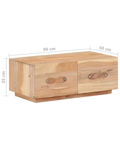 Table basse 90x50x35 cm Bois de récupération massif