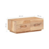 Table basse 90x50x35 cm Bois de récupération massif