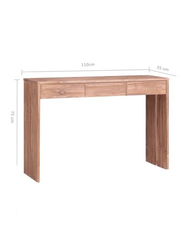 Table console 110x35x75 cm Bois de teck solide