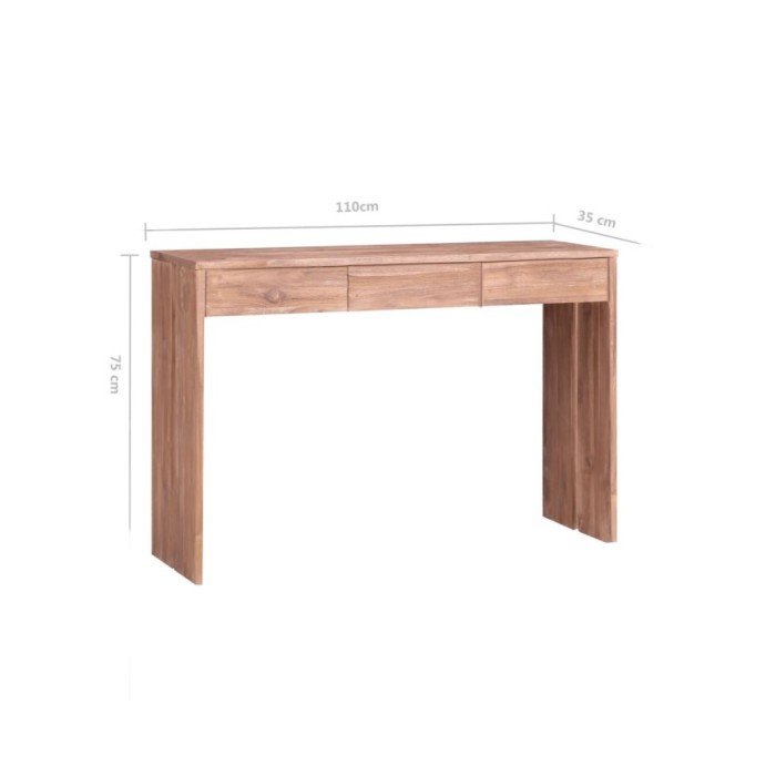 Table console 110x35x75 cm Bois de teck solide
