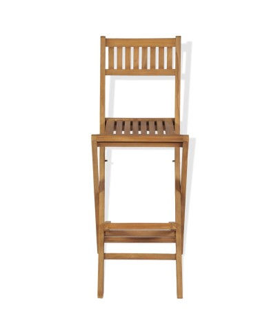 Mobilier de bistro 3pcs et chaises pliables Bois de teck solide