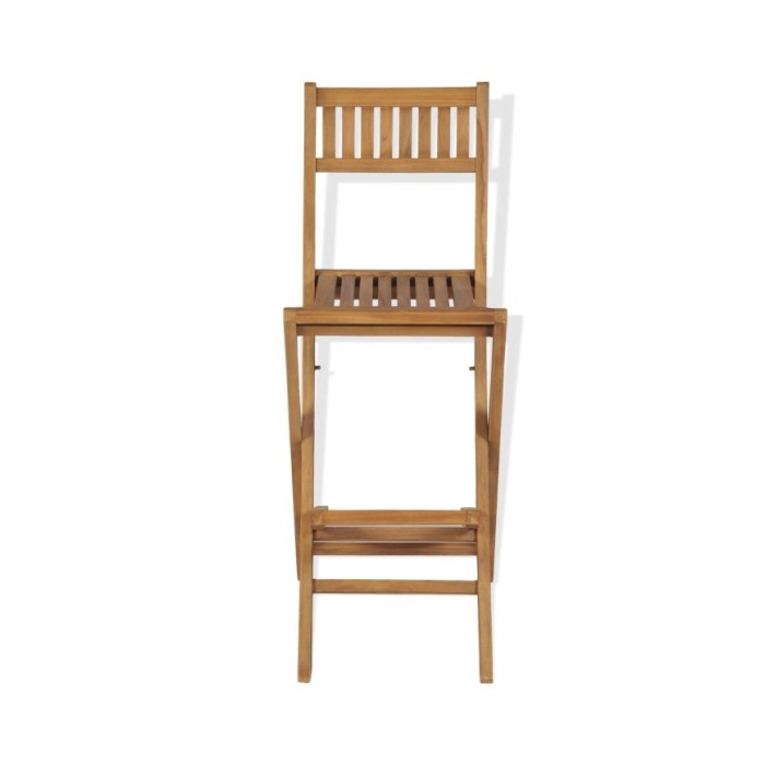 Mobilier de bistro 3pcs et chaises pliables Bois de teck solide