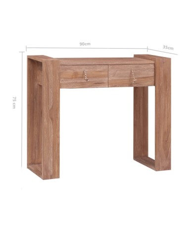 Table console 90x35x75 cm Bois de teck solide