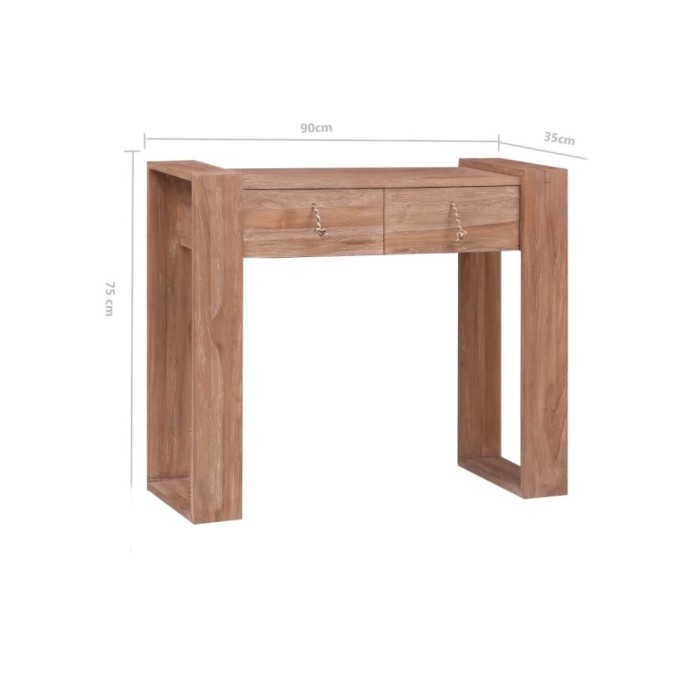 Table console 90x35x75 cm Bois de teck solide