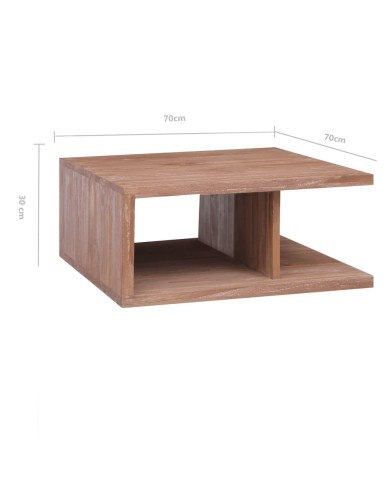 Table basse 70x70x30 cm Bois de teck massif