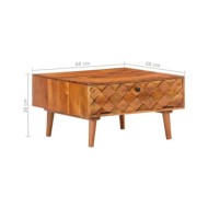 Table basse 68x68x38 cm Bois d'acacia solide