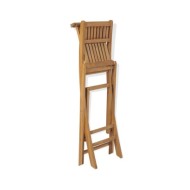 Mobilier de bistro 3pcs et chaises pliables Bois de teck solide