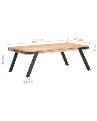 Table basse 114x65x40 cm Bois de manguier massif