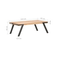 Table basse 114x65x40 cm Bois de manguier massif