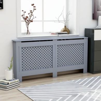 Cache-radiateur Anthracite 172x19x81 cm MDF