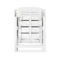 2 pcs Chaises inclinables de jardin Plastique Blanc