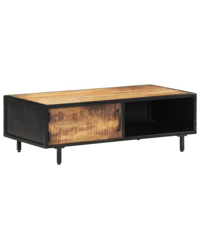 Table basse 105x50x35 cm Bois de manguier brut